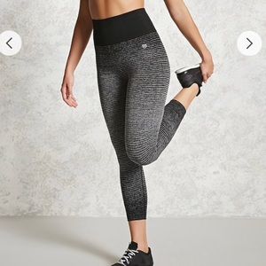 Forever 21 Active Striped Leggings - Small